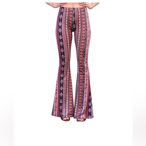 Daisy del soo high waist leggings flare bell bottoms 70’s vibe HAMSA boho chic - Picture 4 of 8